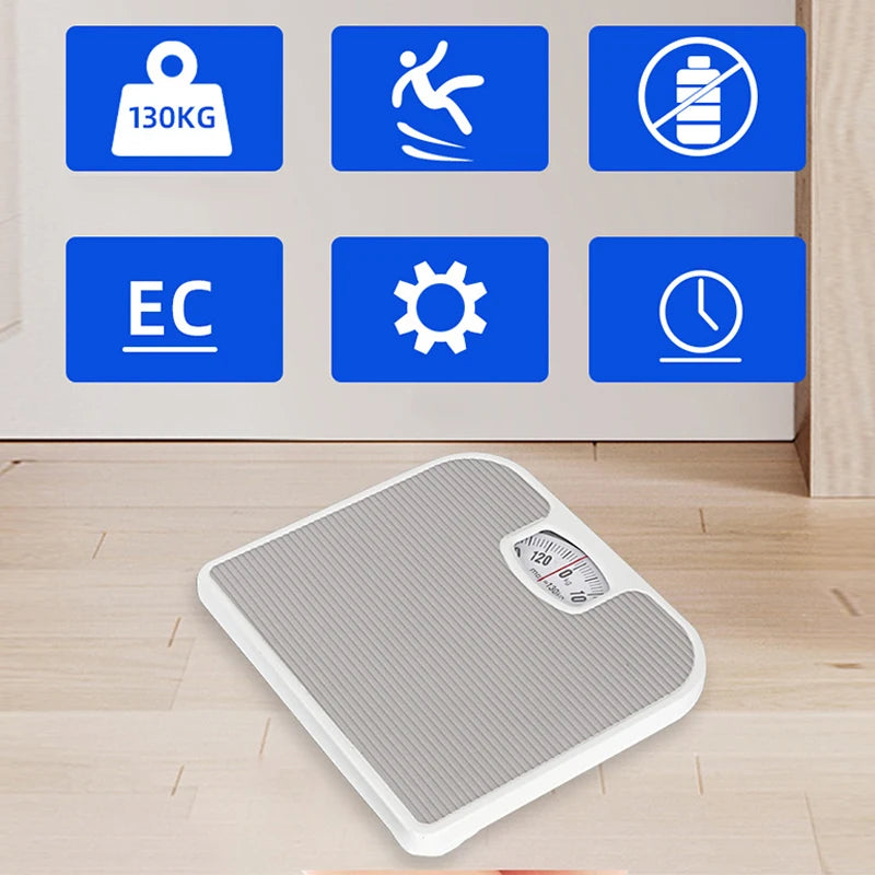 Weighing Scale Mechanical Body Weight Home Portable Precision Durable Body Scale Non-Slip Leather Pad Bathroom Waterproof - Sun Studio