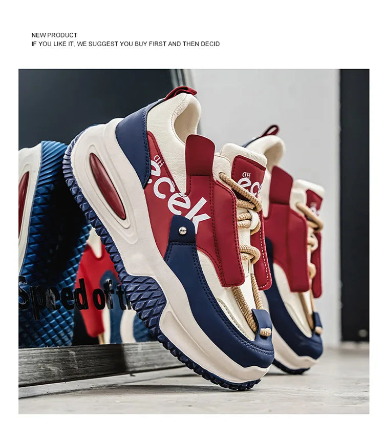 New Youth Thick Bottom Casual Sneakers Korean Edition Men's Versatile Breathable Running Shoes High Quality Zapatos para hombres - Sun Studio