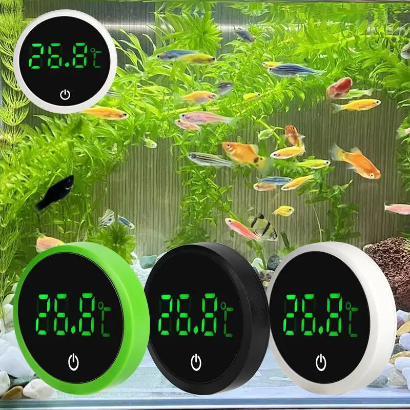 8 Styles Cordless Aquarium Thermometer Lcd Digital External Thermometer Glass Thermometer Fish Tank Mini Suction Cup Thermometer - Sun Studio