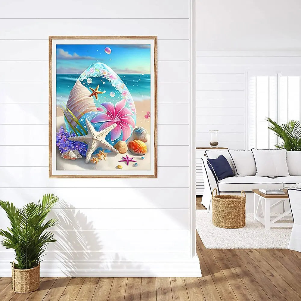 Starfish 5D Diamond Painting Fantasy Shell Seaside Scenery Full Diamond Embroidery Mosaic Cross Stitch Kits Bedroom Home Decor - Sun Studio