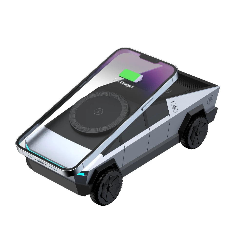 New Cybertruck Multifunctional 3-in-1 Wireless Charger Desktop Qi2 Charger for IPhone (15W),Iwatch (5W), Airpods (2.5W) Charging - Sun Studio