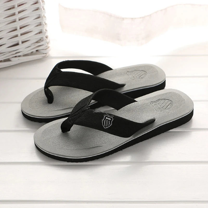 Summer Slippers Men Flip Flops Beach Sandals Non-Slip Casual Flat Shoes 2023 Slippers Indoor House Shoes For Men Outdoor Slides - Sun Studio