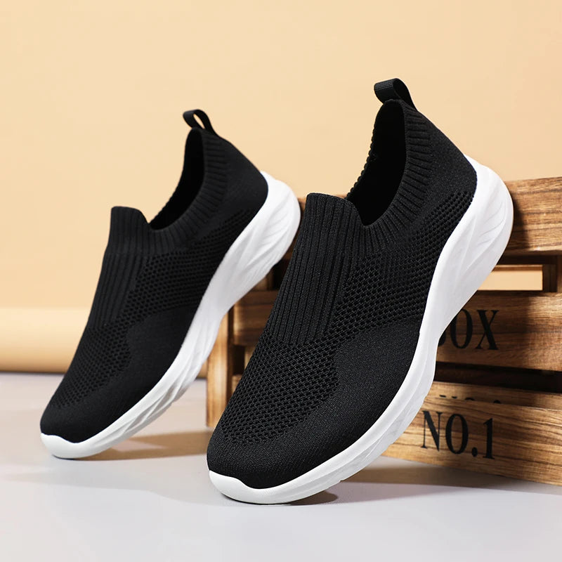 Men Casual Shoes Breathable Sneakers Men Lightweight Walking Running Shoes for Couple Slip on Loafers Zapatillas Hombre Size 48 - Sun Studio