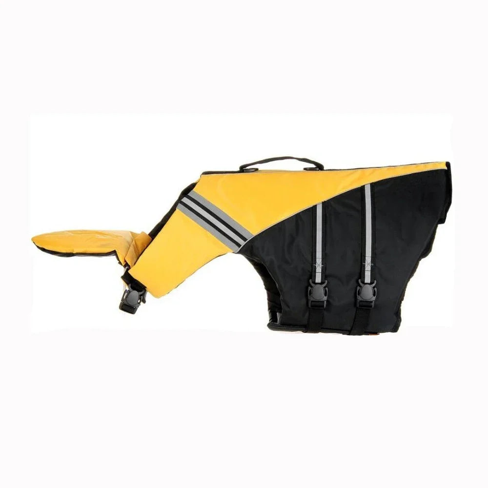 Reflective Dog Life Jacket Vest Removable Neck Float High Buoyancy Dogs Swimming Clothes, Pet Safety Swimsuit for Dog Cat - Sun Studio