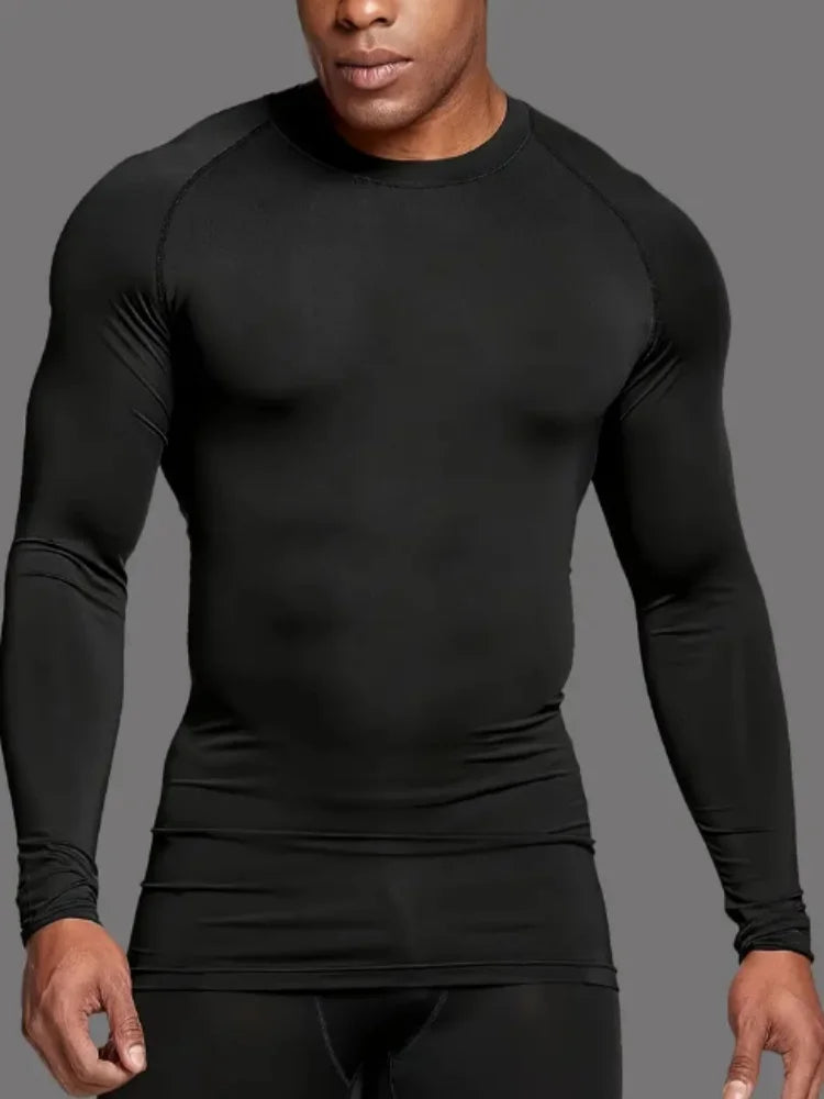 Fitness clothes men's outdoor sports quick drying short sleeved t-shirt training pro running stretch tight fitting clothes yoga - Sun Studio