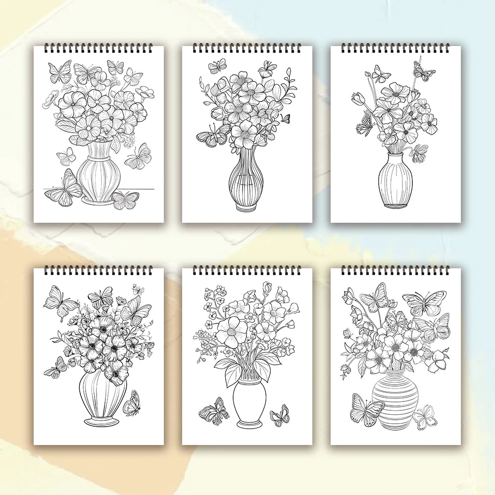 30 Sheets Stress Relief Coloring Book, 11.2x 8.3in,100gsm Thick Paper, Spiral Bound, Halloween Gift, Christmas Gift Option