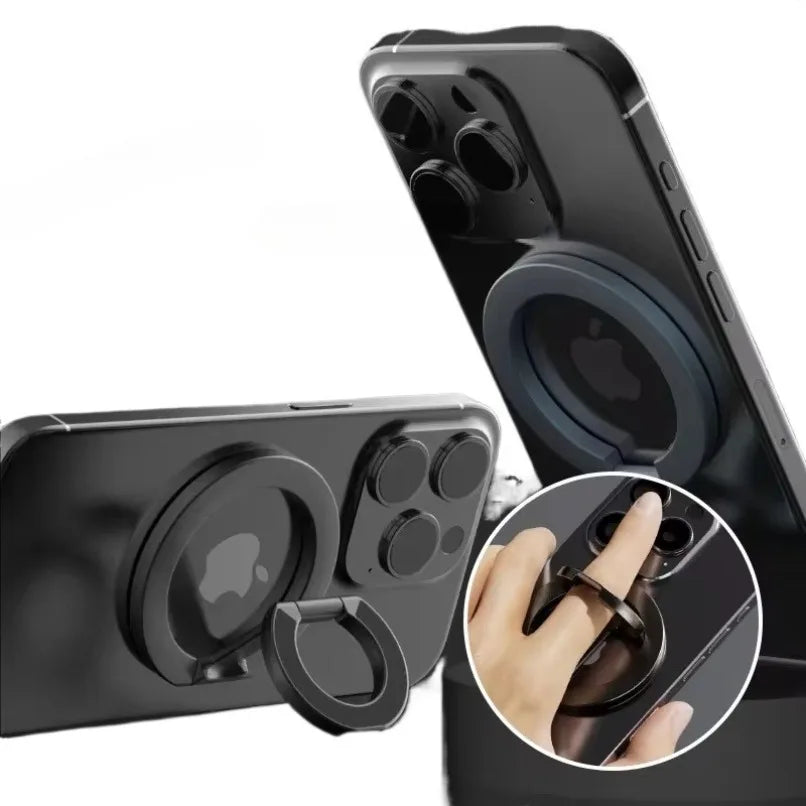 For MagSafe Double Sided Magnetic Phone Ring Holder Portable Folding Cellphones Stand Phone Accessories Support Bracket Grip Tok - Sun Studio