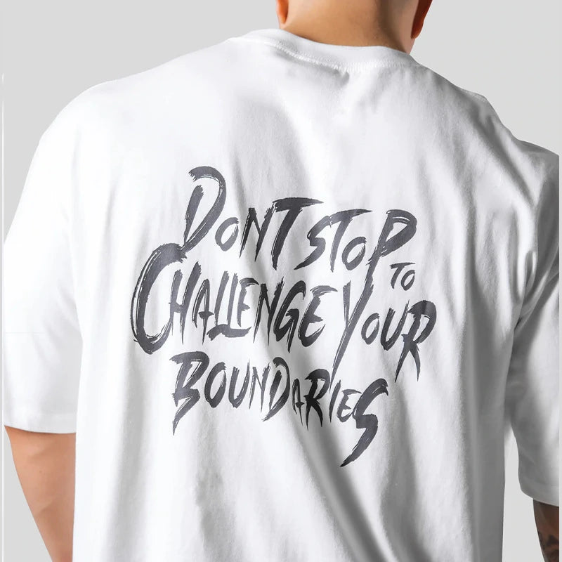 Gym Fitness Shirt Men Running Sport Loose T-shirt Short Sleeve Cotton Tee Tops Summer Male Bodybuilding Training Workout Apparel - Sun Studio