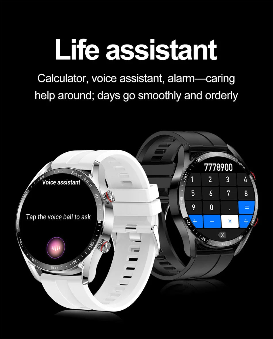 ChiBear New 1.53inch Bluetooth Call Smart Watch Men Multi-Sport Mode Heart Rate Health Monitoring Waterproof Business Smartwatch - Sun Studio
