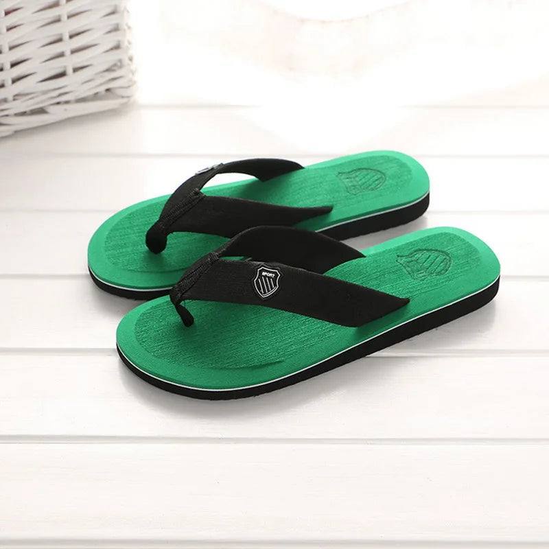 Summer Slippers Men Flip Flops Beach Sandals Non-Slip Casual Flat Shoes 2023 Slippers Indoor House Shoes For Men Outdoor Slides - Sun Studio