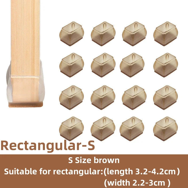 16Pcs Silicone Furniture Non-Slip Legs Pads Chair Leveling Feet Mat Hardwood Floors From Scratches Protectors Mat Home Decor - Sun Studio