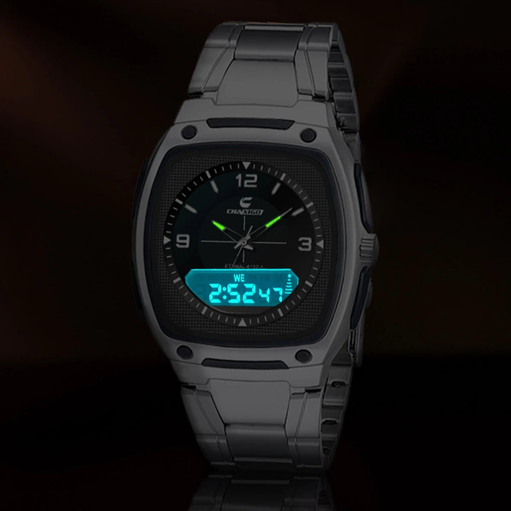 CHAXIGO 6137 Fashion Men's Watch Luminous Waterproof Calendar Alarm Clock Multi Functional Watches for Men Relogios Masculino - Sun Studio