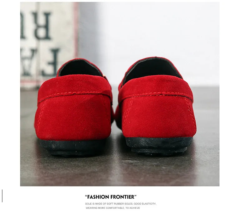 Summer New Trendy Men's Shoes High Quality Soft Loafers Moccasins  Suede Casual Flats Outdoor Light Walking Men's Shoe Zapatos - Sun Studio