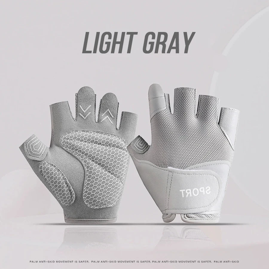 Fitness gloves - anti-slip, anti-curl, semi-fingered wrist guards for bar exercises, sports, cycling, yoga, outdoor activities. - Sun Studio