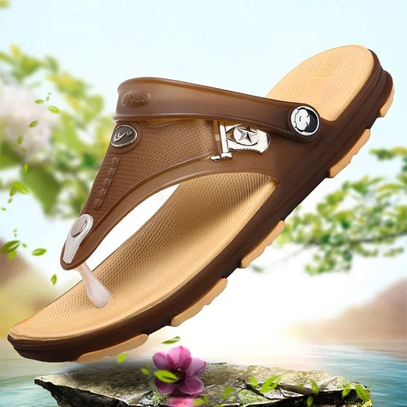 Summer Sandals Men Slippers Outdoor Beach Casual Shoes Zapatos De Hombre Indoor Durable Anti Slip Peep Toe New - Sun Studio