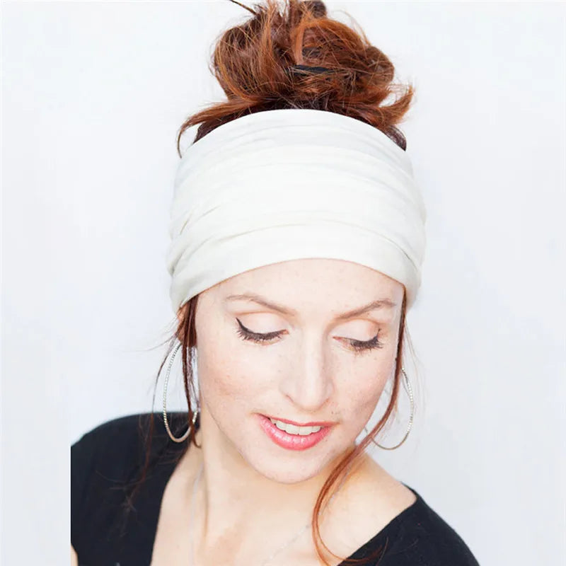 New Elastic Cycling Headband Women Fitness Headband Sweatband Fitness Headwrap Non-slip Bike Headwear Running Fitness Hairband - Sun Studio