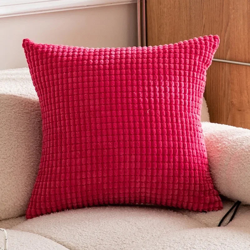 Christmas Red Throw Pillow Covers Decorative Christmas Pillow Covers Soft Corduroy Lumbar Pillow Covers, Cushion Case Home Decor - Sun Studio