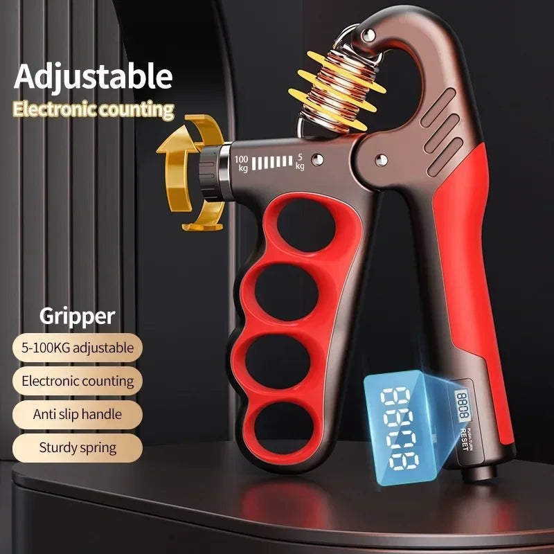5-100kg Hand Gripper Gym Wrist Expander Hand Strengthener Adjustable Muscle Recovery Fitness Hand Muscle Strength Exercise - Sun Studio