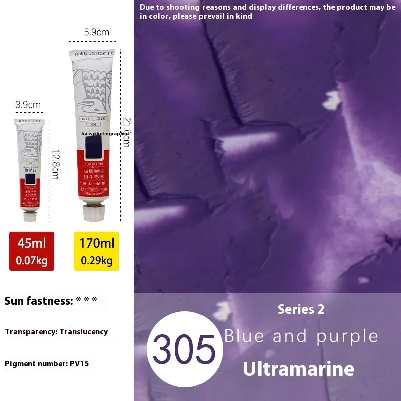45ml Oil Paint Transparent Tube Fast Drying White Gold Silver Professional Color Painting Supplies For Artists Student Beginners