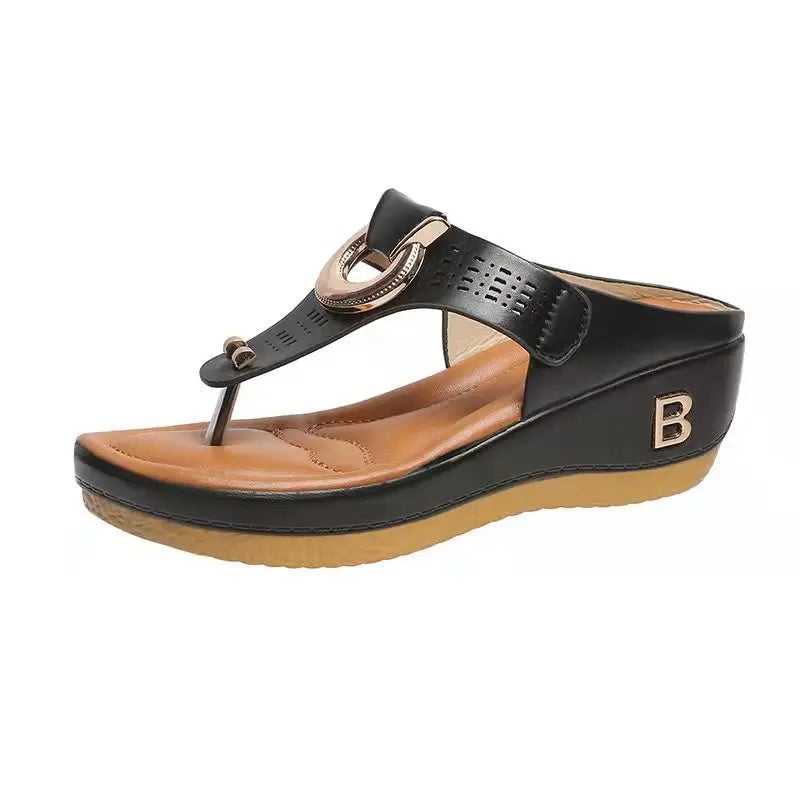 Summer Sandals Women 2026 Big Size Platform Sandals Wedges Flip Flops Shoes Comfortable Slippers Ladies Non-Slip Open Pantuflas - Sun Studio
