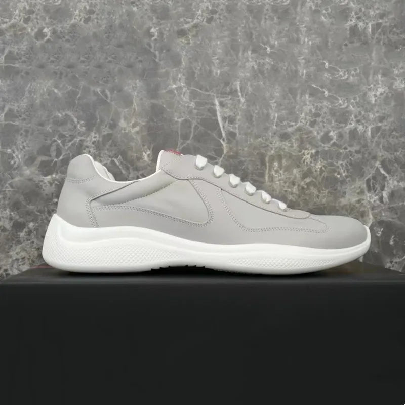 Multiple Style Color Classic P-style Men's Low Top Sneaker Breathable Mesh Biker Shoes Lace Up Leather Sneakers Casual Shoe - Sun Studio