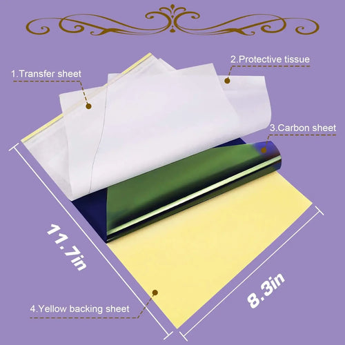 10/30/50pcs Tattoo Transfer Papers A4 Size Tattoo Thermal Printer Copier Stencil Papers for Tattoo Transfer Machine Accessories - Sun Studio