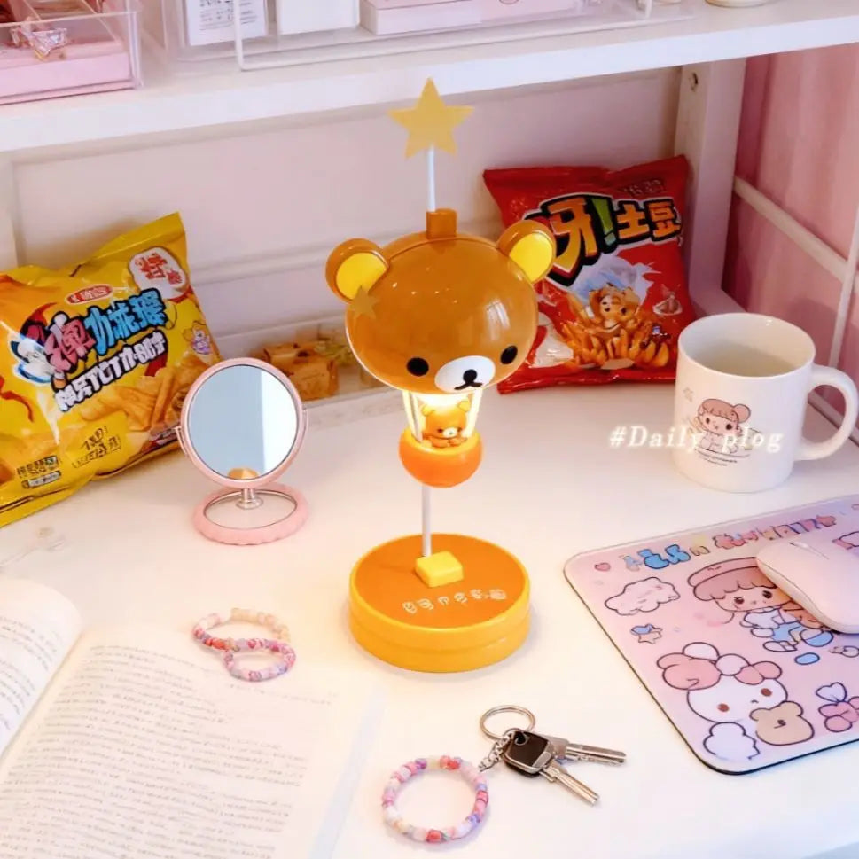 Rilakkuma Balloon Light Cute Sanx Forest Decorative Balloon Lamp Cartoon Night Light Relaxing Bear Theme Creative Home Decor - Sun Studio