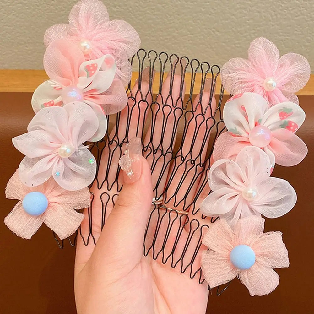 Kids Spring Hair Comb Cartoon Invisible Comb Teeth Extra Hair Holder Sweet U Shape Hair Styling Comb Fixed Combs Girls Hair Wear - Sun Studio
