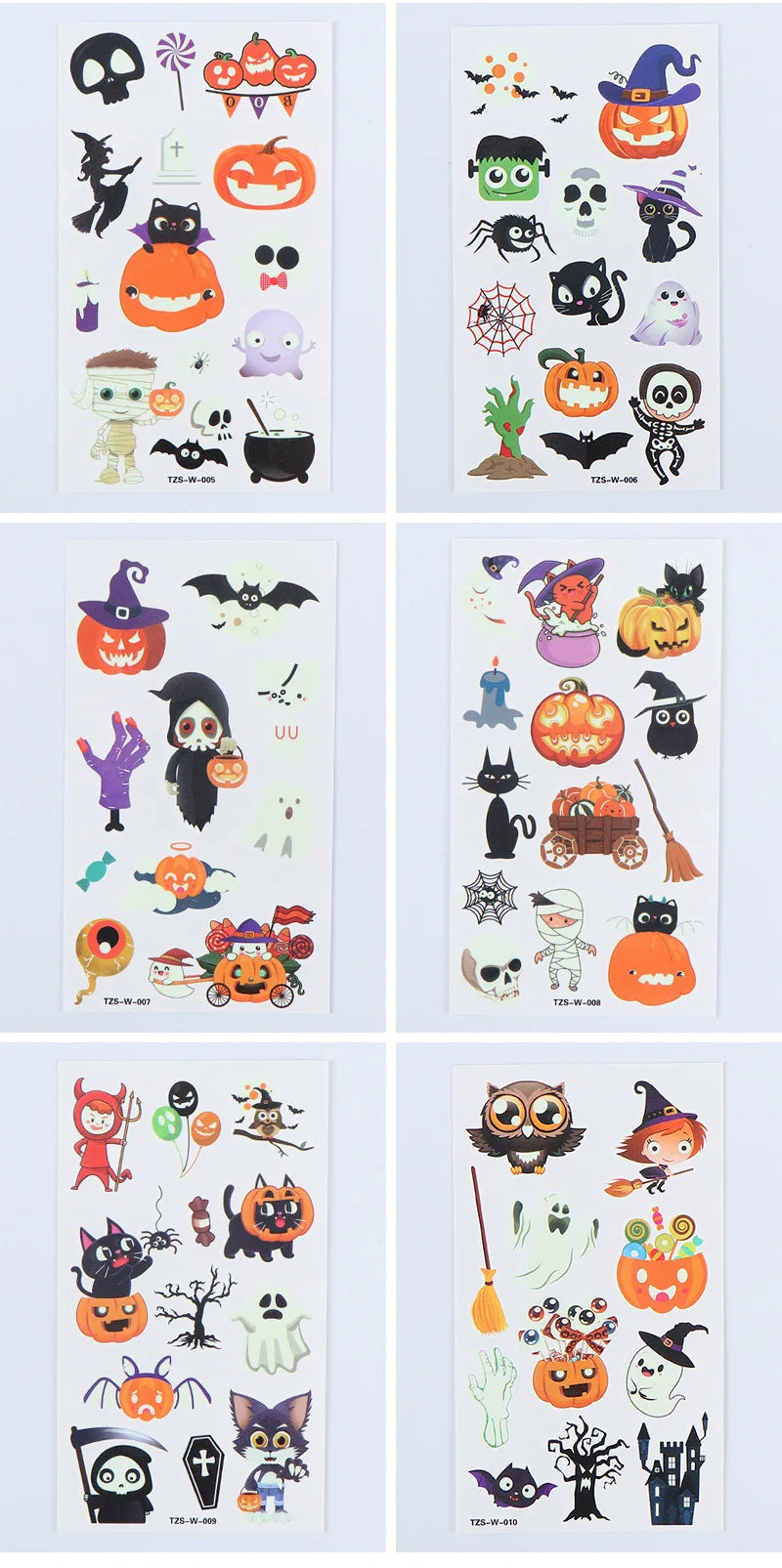 Halloween Party Tattoo Stickers Luminous Stickers Temporary Waterproof Stickers for Face Body Tattoo Boys Halloween Party Decors - Sun Studio