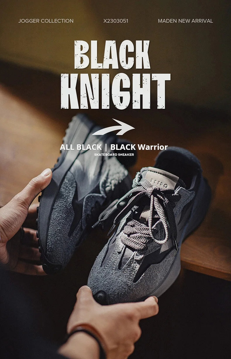 Maden Spring Vintage Thick-soled Patchwork Black Sneakers Casual Breathable Jogging Shoes Low-top Lace-up Sporty Summer Shoes - Sun Studio