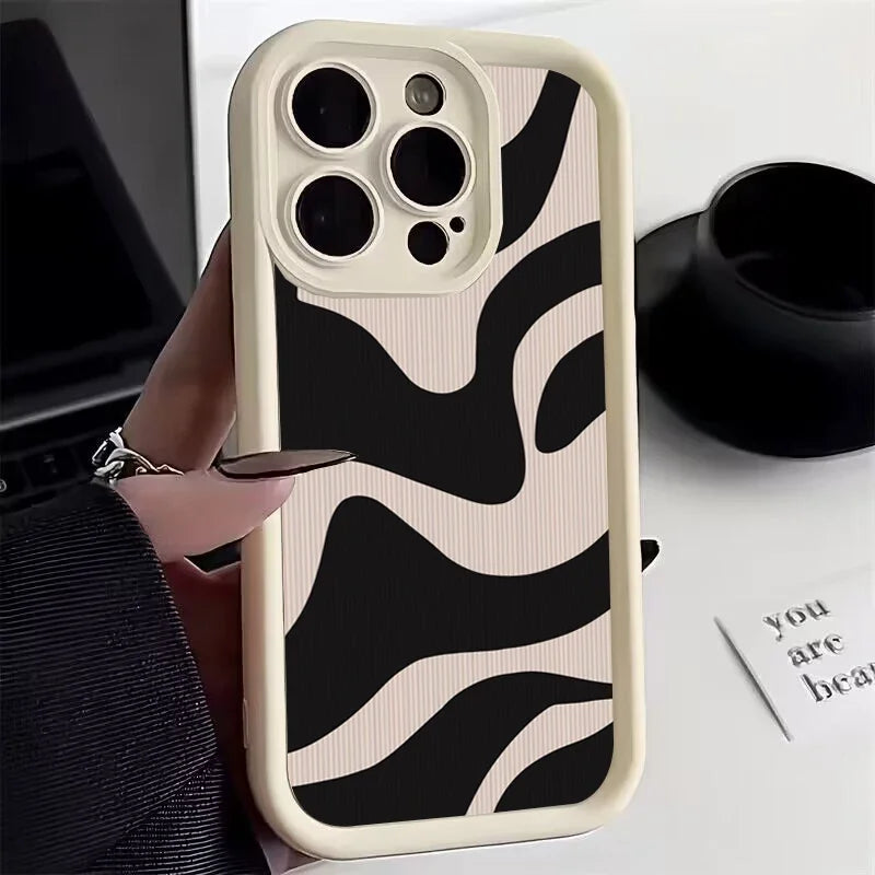 Case for Xiaomi 14 Cases Poco F5 Case Zebra Stripe Lattice Cases for Xiaomi 11 Lite 5G NE 13T 13 12T 12 Poco M6 X6 X5 Pro Cover - Sun Studio