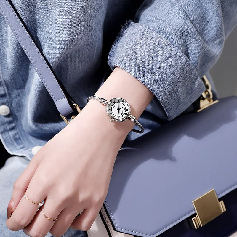 YIKAZE Women Bracelet Watch Retro Gold Bangle Women Watches Stainless Steel Retro Ladies Quartz Wristwatch Clock Dress Watch - Sun Studio