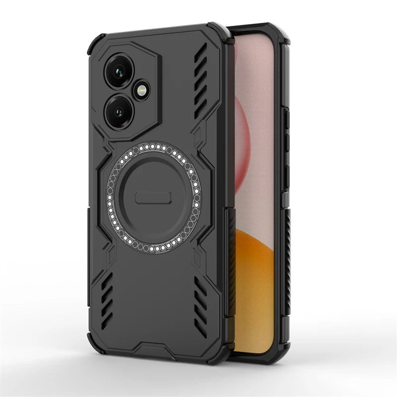 Shockproof Armor Case For Honor 400 Magnetic Adsorption Wireless Charge Cover For Honor 400 Pro 400 Lite Case For Honor 400 Case - Sun Studio