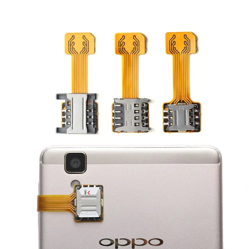 Universal TF Hybrid Sim Slot Dual SIM Card Adapter For DIY Micro SD Extender Nano Cato Android Phone All Dual SIM mobile phone - Sun Studio