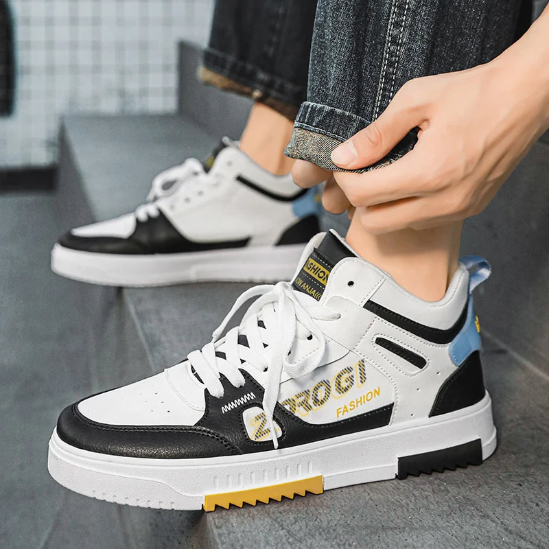 Men's Skate Board Shoes High Top Students Leisure Sports Shoes Breathable Non-slip Shoes Fashion High Top Sneakers for Men Men - Sun Studio