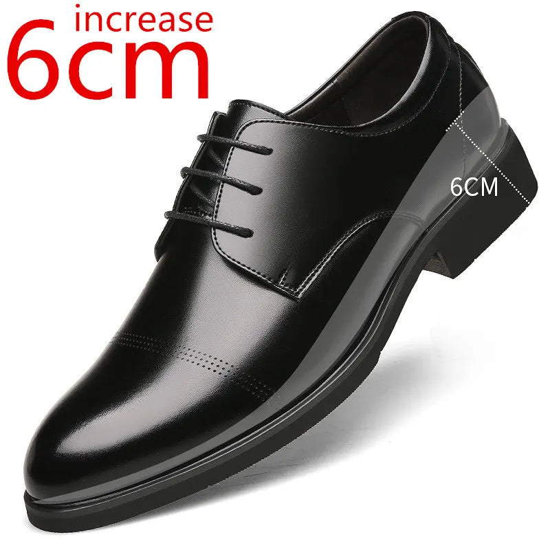 Height Increasing Shoes Men Taller Elevator 6CM Invisible Insole for Daily Men's Heighten Increased Wedding Oxfords Office Male - Sun Studio