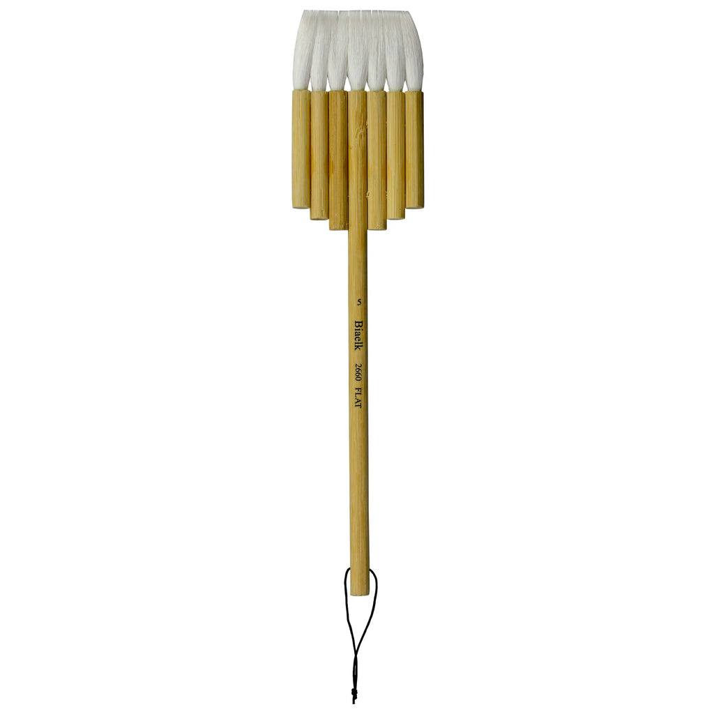 High quality Biaelk 2660Flat goat hair bamboo handle art supplies watercolor artist brush - Sun Studio