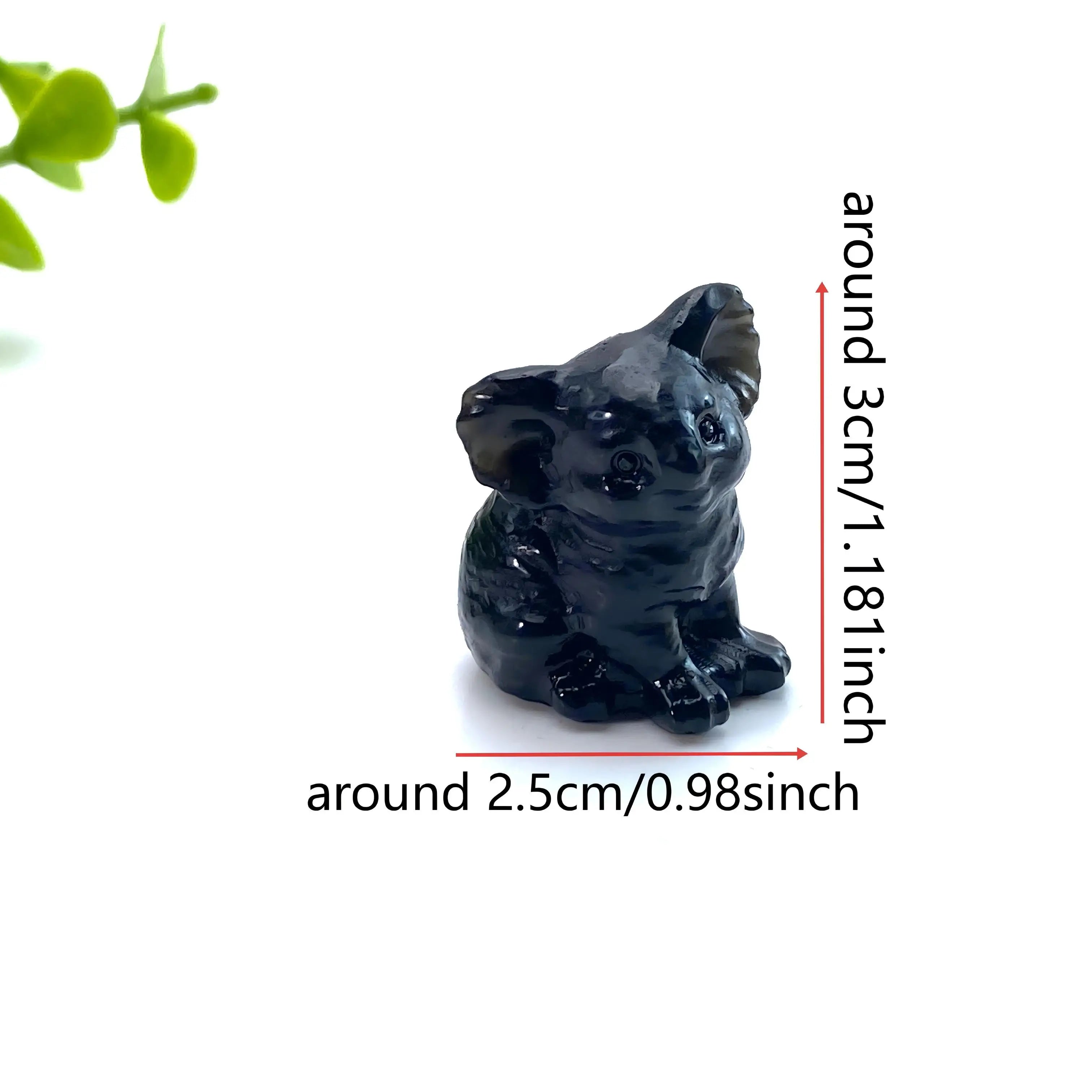 1PC Koala Carving Yooperlite Obsidian Firework Garnet Yellow Calcite - Home Decor Ideal for Graduation Gift Festival Decoration - Sun Studio