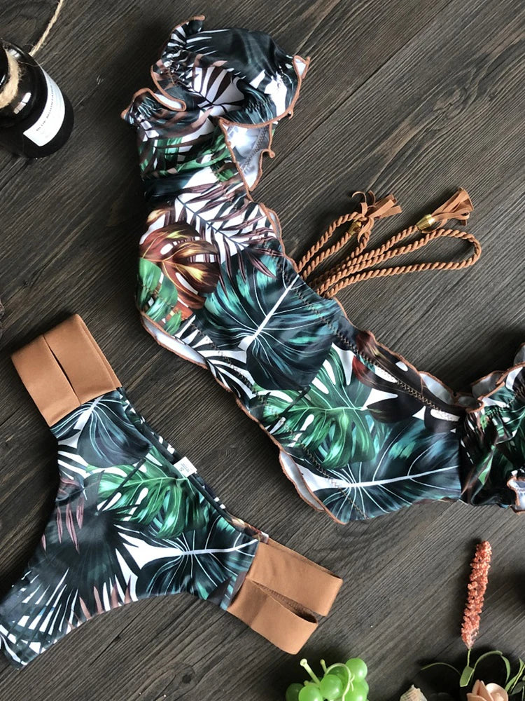 RUOTONGSEPT New Push Up 2024 Bikini Set Women Swimsuit Ruffle Biquini Swimwear Sexy Brazilian Ribbed Beachwear Bathing Suit - Sun Studio