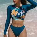2025 Bikini Set High Waist Swimsuit Vintage Retro Swimwear Women Swimsuit Bathing Suit Beachwear Long Sleeves Female Swim Suits - Sun Studio