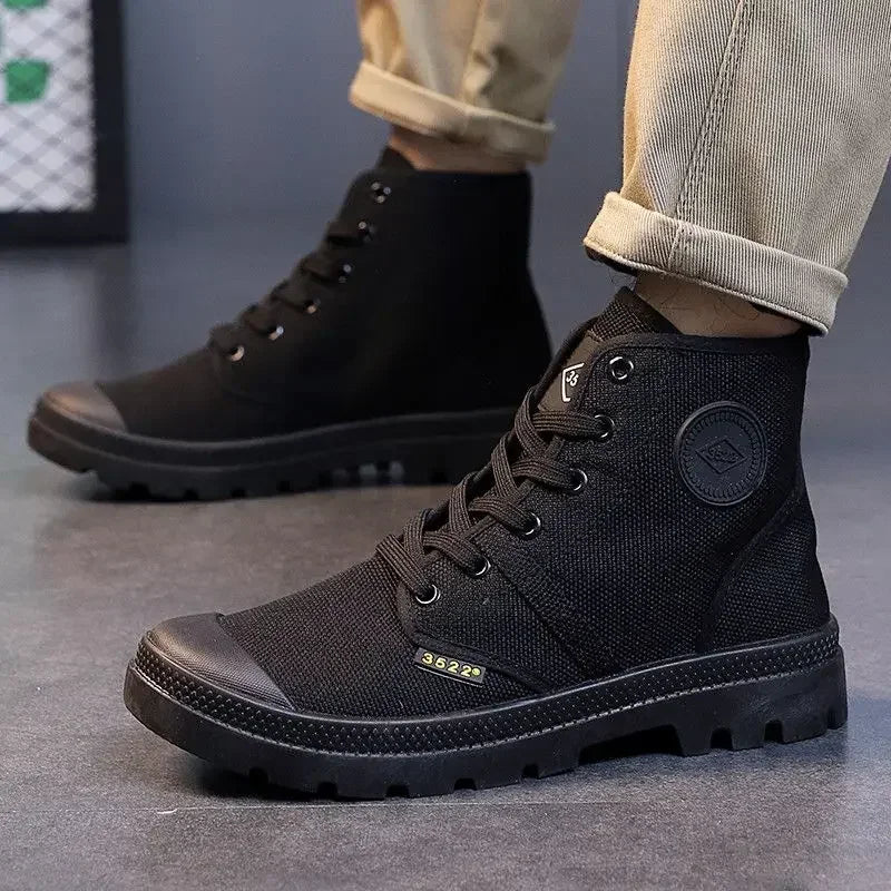Male Shoes Hiking Outdoor Rubber Men's Boots Lace Up Original Deals Vintage In Promotion Y2k Offers Trendy 2025 Footwear New - Sun Studio