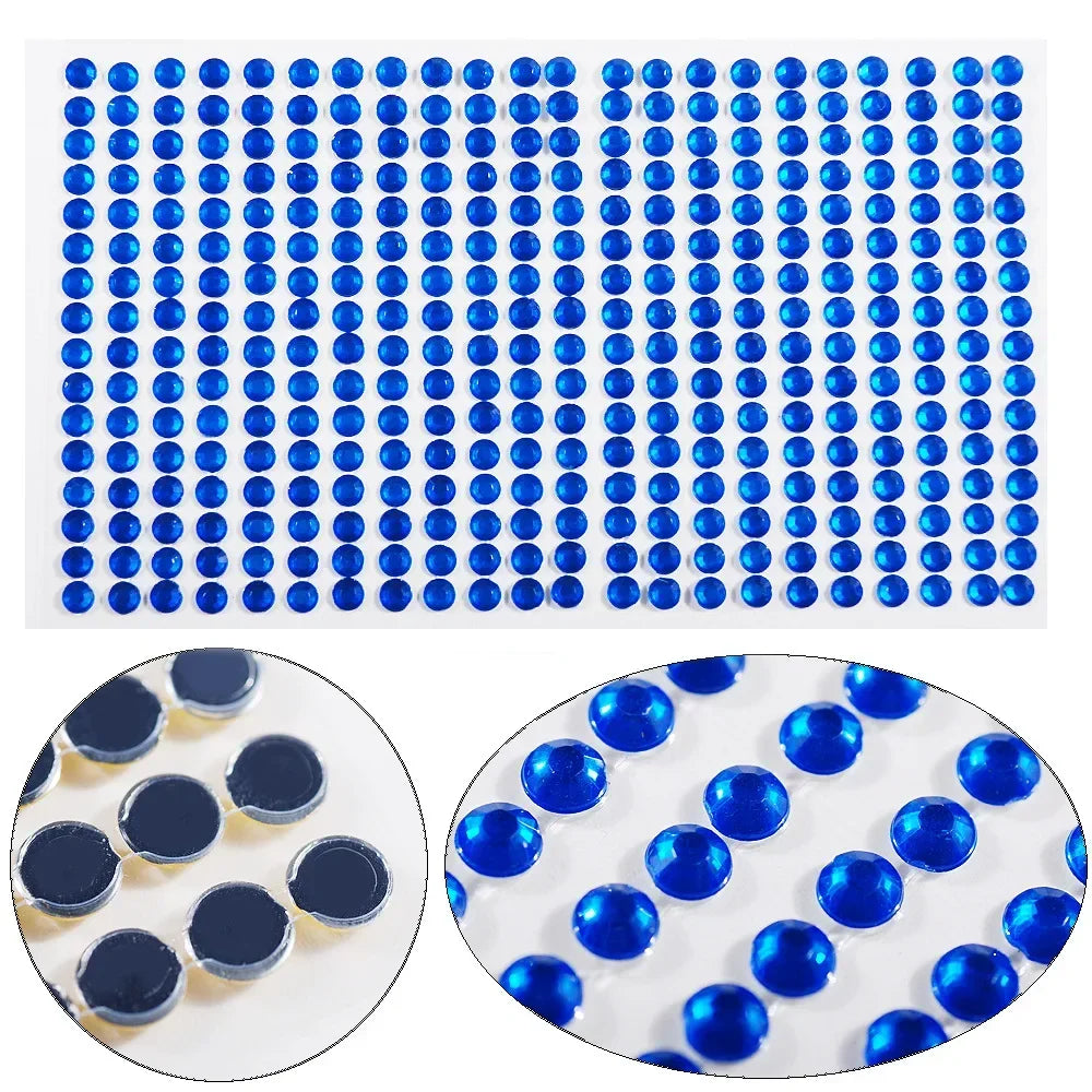 Face Decorations Rhinestone Stickers for Music Festival Halloween Party Mobile Crystal Sticker Women Girls DIY Diamond Stickers