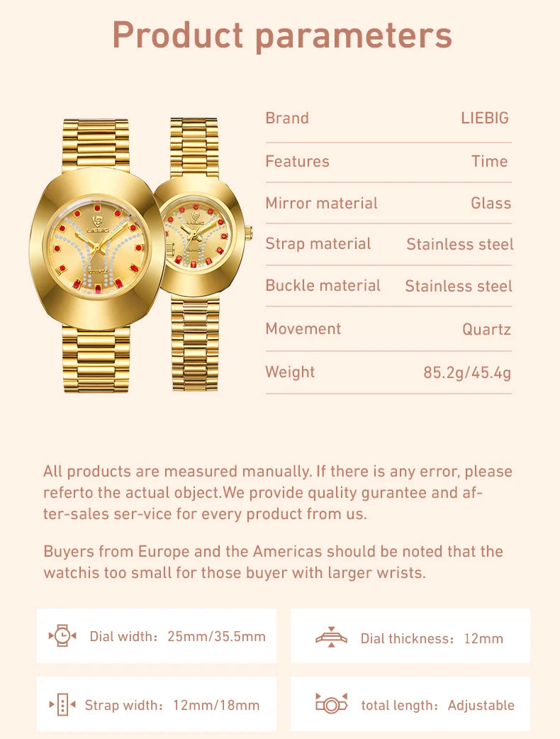 Fashion Brand Men's watches Women's Quartz watch Female Waterproof Luxury Wristwatch Relogio Feminino Casual Male Clock L1021 - Sun Studio