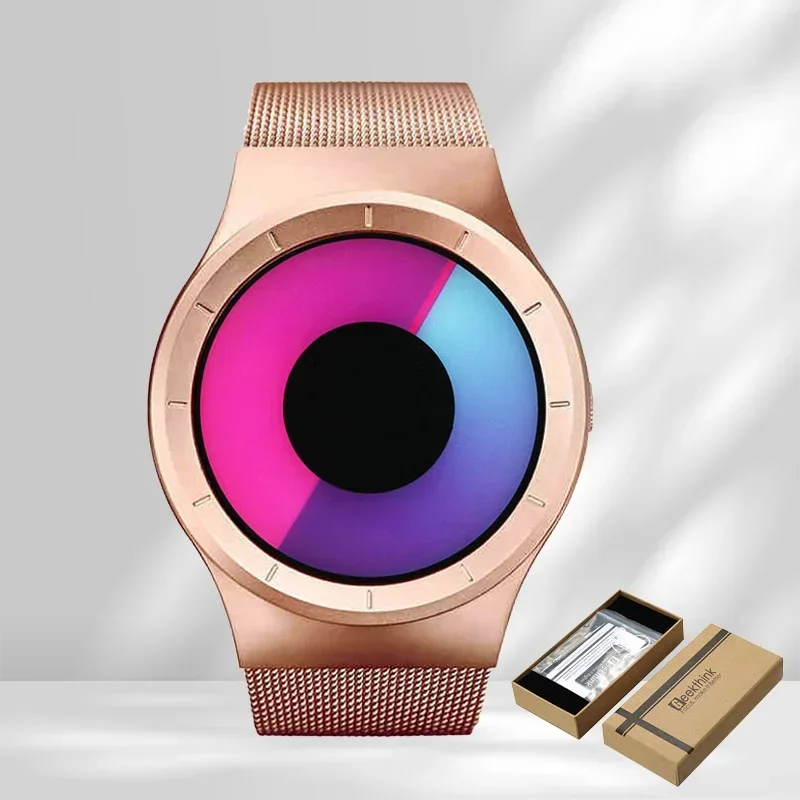 NEW Creative Quartz Watches Men Top Fashion Brand Casual Stainless steel Mesh Band Unisex Watch Clock Male female Gentleman gift - Sun Studio