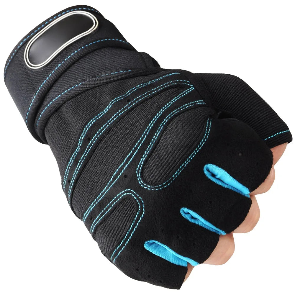 Gym Gloves, Gym Sports Gloves, Anti-slip and Breathable Gloves, Design Wrist Protective Gloves for Men and Women for Running - Sun Studio
