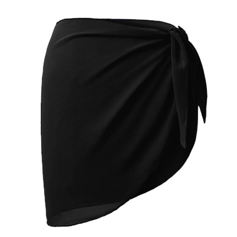 Women Short Sarongs Swimsuit Summer Coverups Beach Bikini Wrap Sheer Short Ladies Skirt Chiffon Scarf Cover Ups For Swimwear - Sun Studio