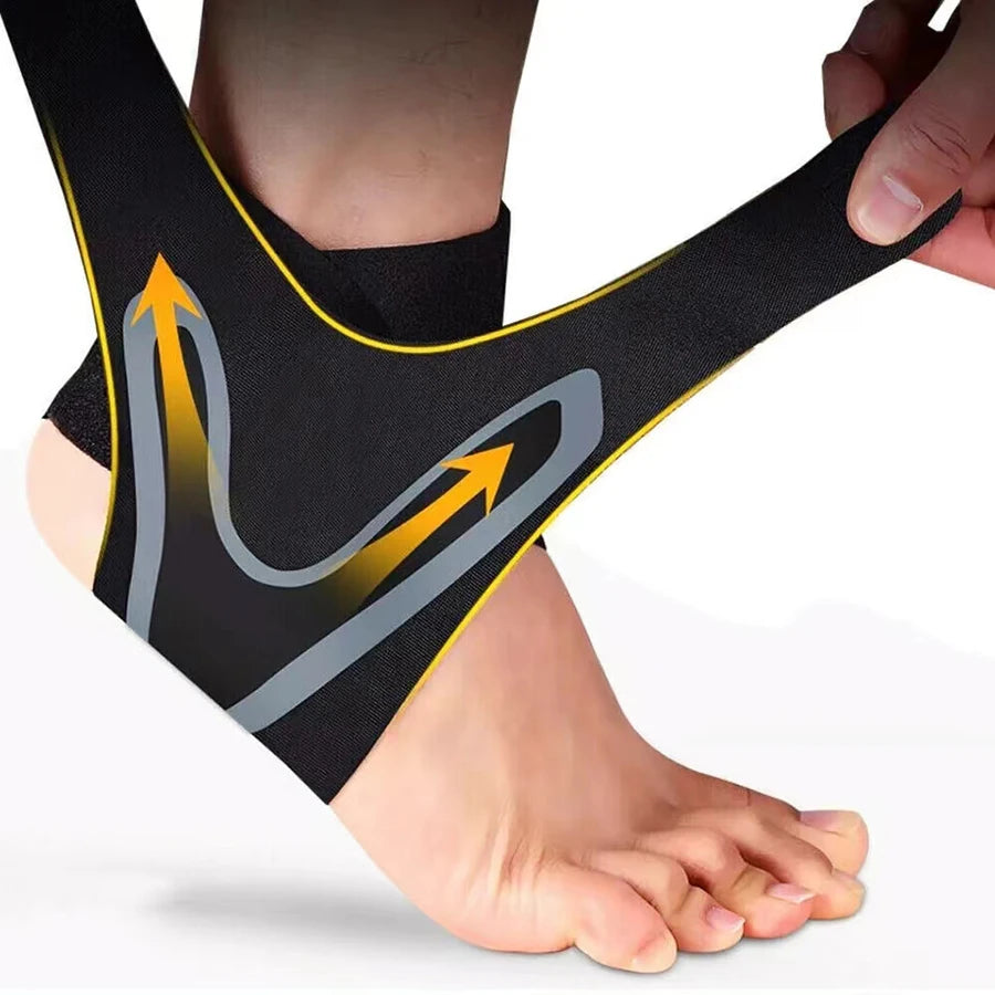 1pair Ankle Brace Support Compression Sleeve Breathable Running Foot Bandage Football Cycling Protective Wrap Sport Socks - Sun Studio