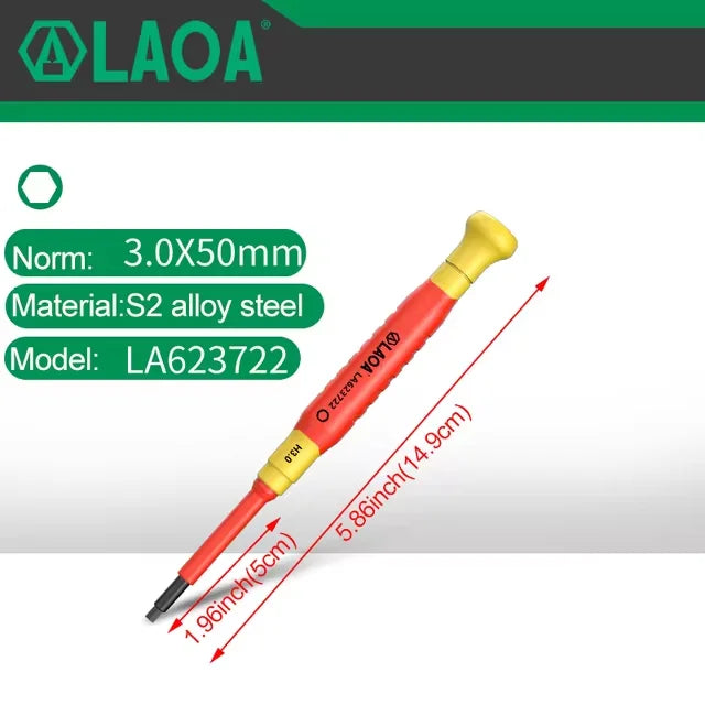 LAOA Insulated Precision Screwdriver a Cross Small Size Screwdriver to Remove Eyeglasses Clocks and Watches Cell Phone Notebook - Sun Studio