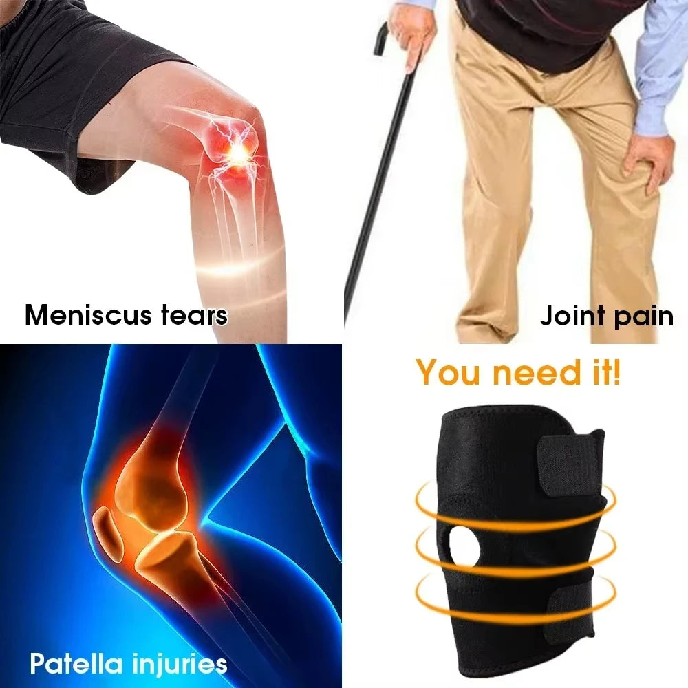 1 piece of sports and fitness knee pad, knee cap with adjustable knee support - Sun Studio