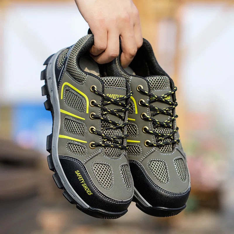 NYWOOH Male Steel Toe Safety Shoes Indestructible Construction Work Shoes Protection Footwear Breathable Hiking Boots For Men - Sun Studio